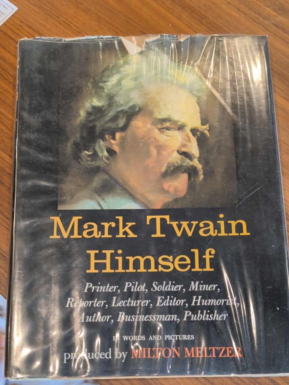 Mark Twain Himself Hardcover Book - Black Cover with Yellow Text